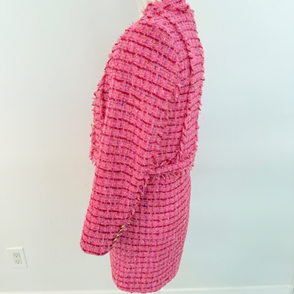 Katie J NYC Girls Pink Tweed Samantha Bouche Jacket & Mini Dress Cocktail Party - Picture 9 of 14